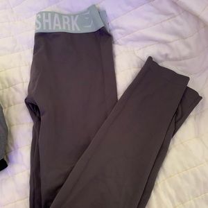 Gray gym shark leggings